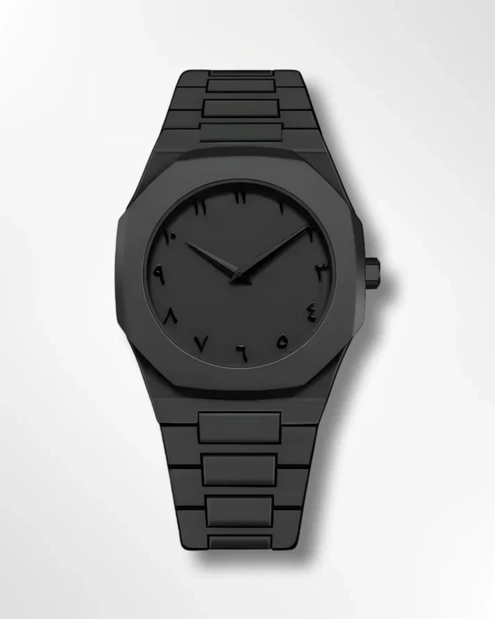 Noiraq™ Arabic Matt Black Watch | Limited Edition