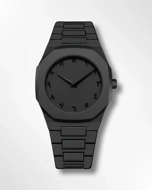 Noiraq™ Arabic Matt Black Watch | Limited Edition