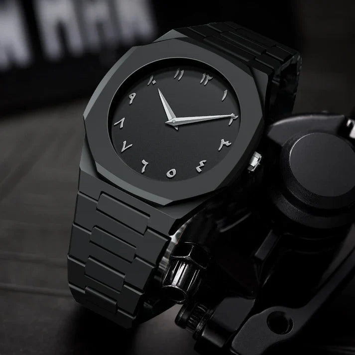 Noiraq™ Arabic Matt Black Watch | Limited Edition
